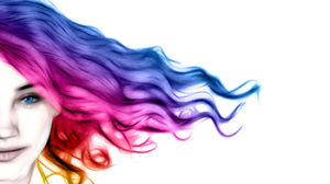 Rainbow hair style image