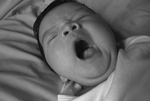yawning baby photo